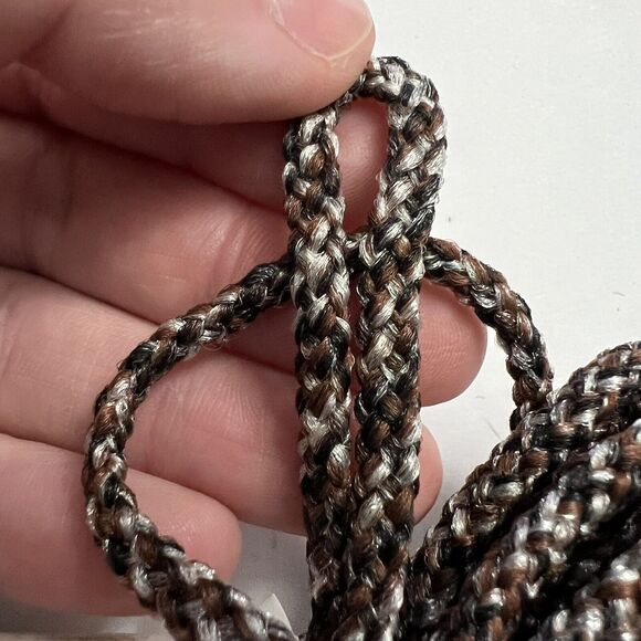 EZ Knot Braided Macrame Cord Polypropylene 3.5mm 50 Yards Brown Black Beige - Picture 3 of 5